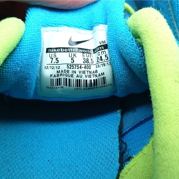 Nike Womens Size 7.5 Flex Experience RN 525754-400 Blue Volt Running Sneakers - Picture 8 of 11